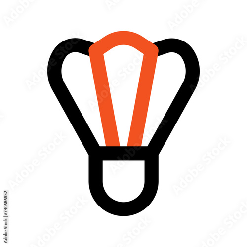 shuttlecock line icon
