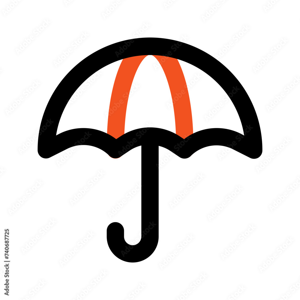 umbrella line icon