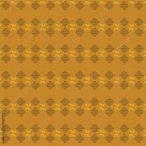 Vector textile knitted fabric design