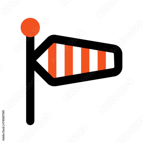 windsock line icon