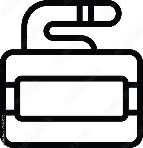 Ice rink arena icon outline vector. Frozen surface stadium. Winter hockey sport