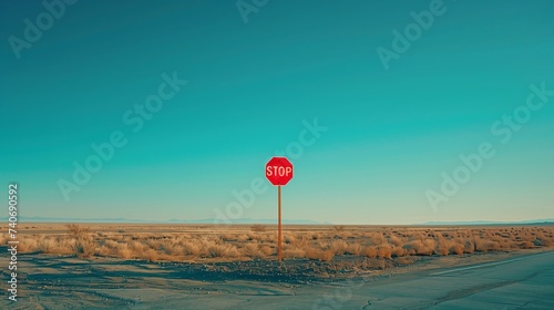 Stop sign on a road, Stop Traffic Sign with blue Sky