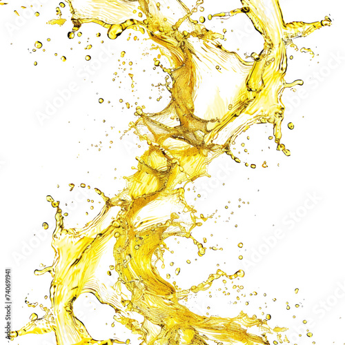 Collections array of vibrant yellow water splashes suspended in mid-air, frozen in exquisite detail.