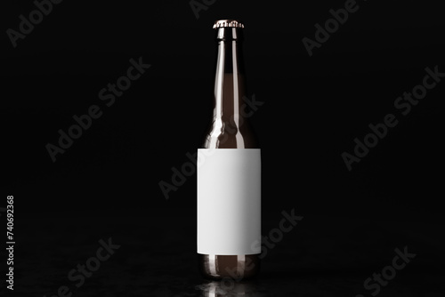 North American Longneck (or ISB) Style Beer Bottle Mockup photo