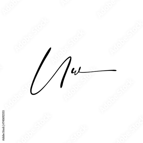 A hand-drawn signature logo design template