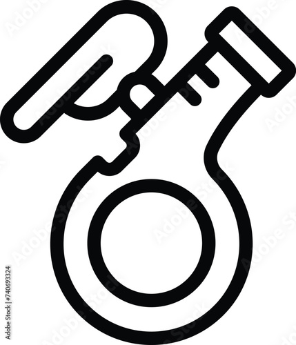 Ice sport whistleblower icon outline vector. Hockey competition. Winter skating figure