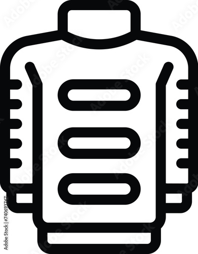 Hockey clothing icon outline vector. Winter warm sport equipment. Ice rink skating