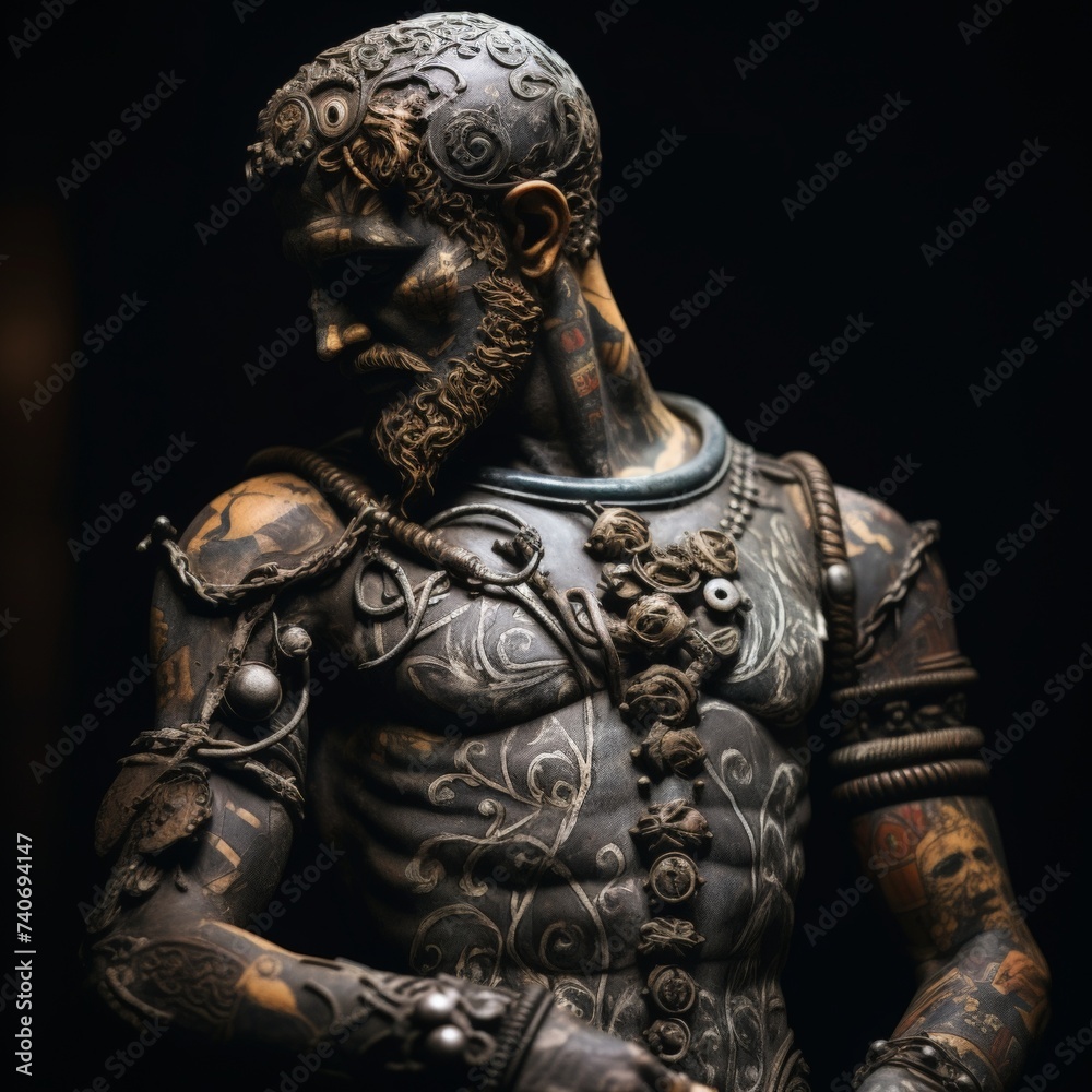 Ancient Roman Statue with Tattoos Ancient Roman Statue with Tattoos