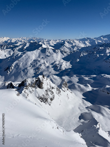 Scenes backcountry skiing near Verbier, Switzerland, in the Alps with ski touring