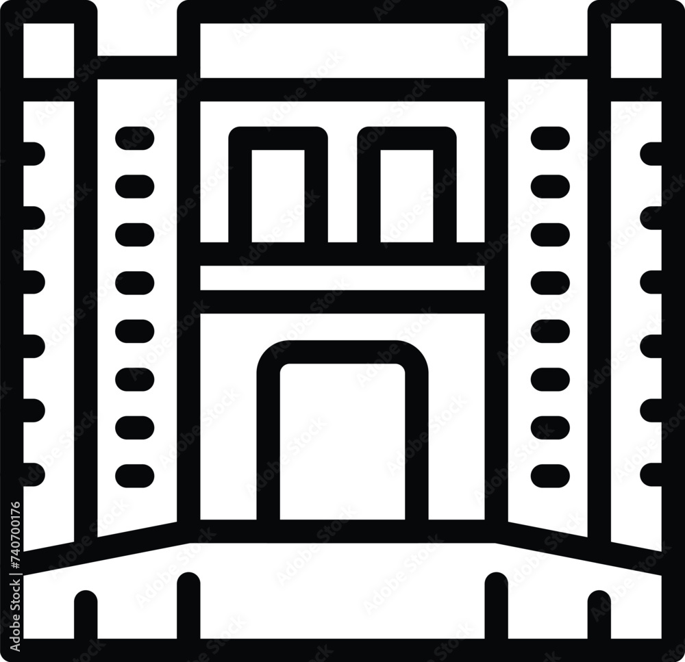 Must visit places in Oslo icon outline vector. Scandinavian metropolis architecture. History Norway edifice Must visit places in Oslo icon outline vector. Scandinavian metropolis architecture. History Norway edifice