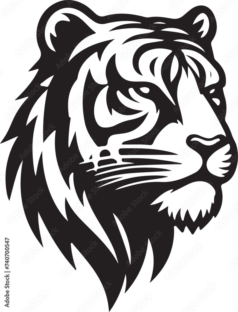 Best Tiger Head vector, Silhouette, illustration. 