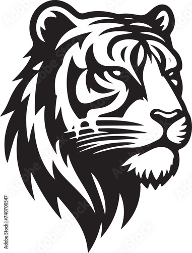 Wallpaper Mural Best Tiger Head vector, Silhouette, illustration.  Torontodigital.ca