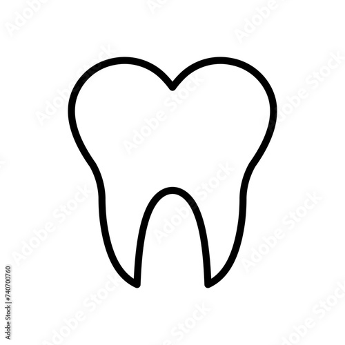 Tooth Lineart Style
