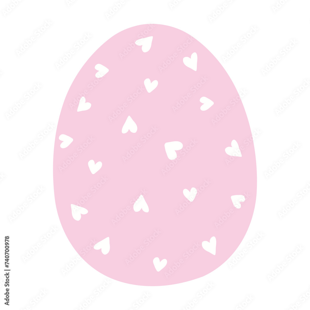 Painted Easter egg hand drawn illustration. Flat style design, isolated vector. Easter holiday clip art, seasonal card, banner, poster, element Painted Easter egg hand drawn illustration. Flat style design, isolated vector. Easter holiday clip art, seasonal card, banner, poster, element