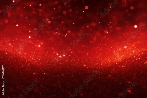 red christmas background with glitter and shimmering lights 