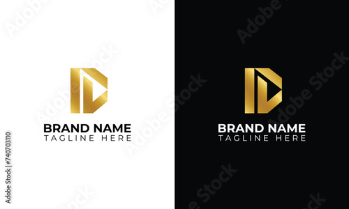 Minimal Innovative Initial VD logo and DV logo. Letter D V VD DV creative elegant Monogram. Premium Business logo icon. White color on background photo