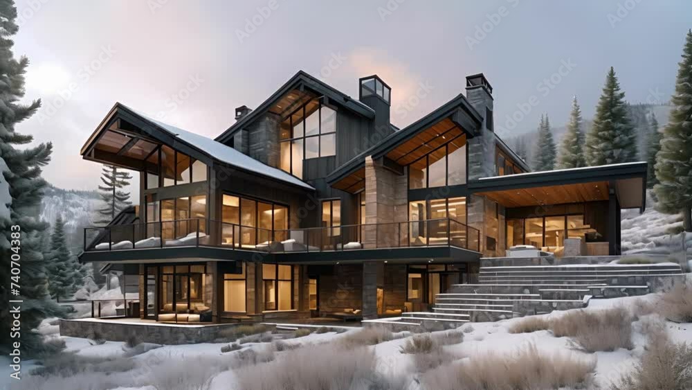 With its sweeping views and sleek design this mountain modern home is ...