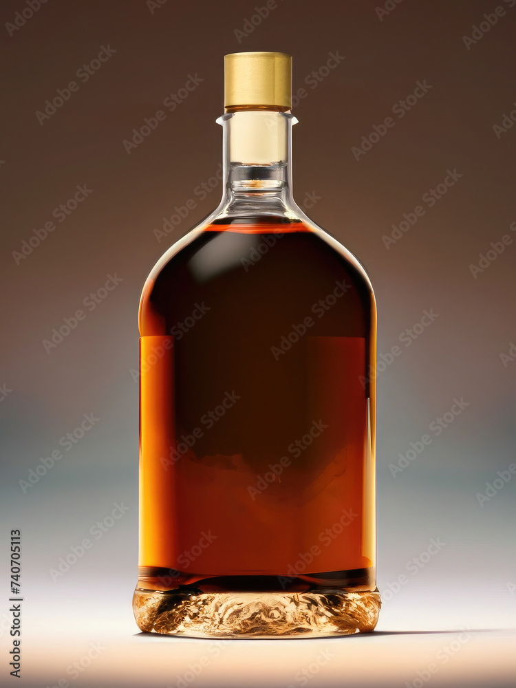 bottle of bourbon, no label bottle of bourbon, no label