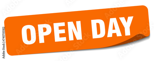 open day sticker. open day label