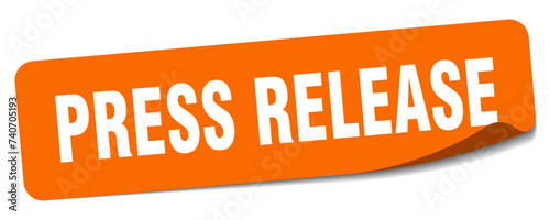 press release sticker. press release label