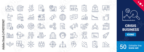 Crisis Management Line Icons