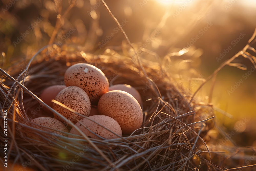 Obraz premium easter eggs in the nest