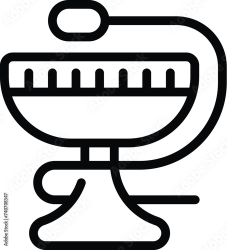 Medicine snake cup icon outline vector. Patient health. Medic office