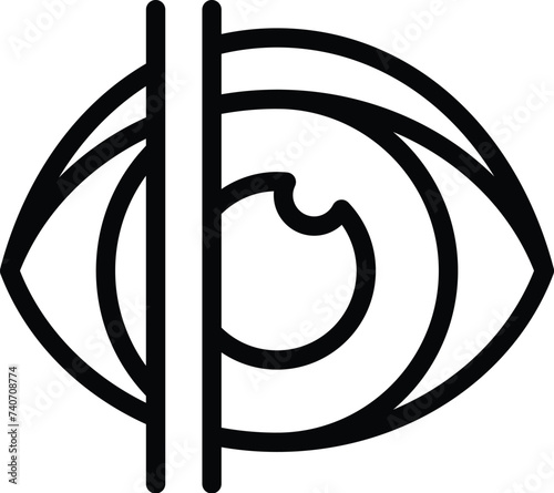 Eye care protection icon outline vector. Patient health. Hospital treatment