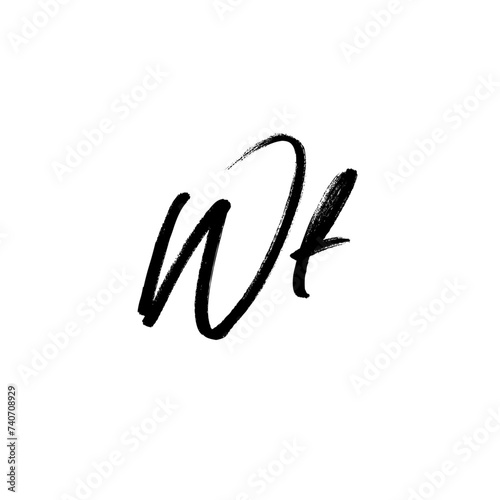 A hand-drawn signature logo design template 