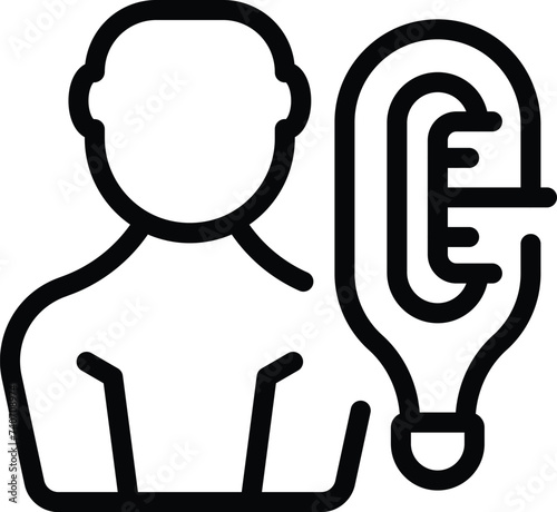 Patient temperature icon outline vector. Health care. Medical doctor visit