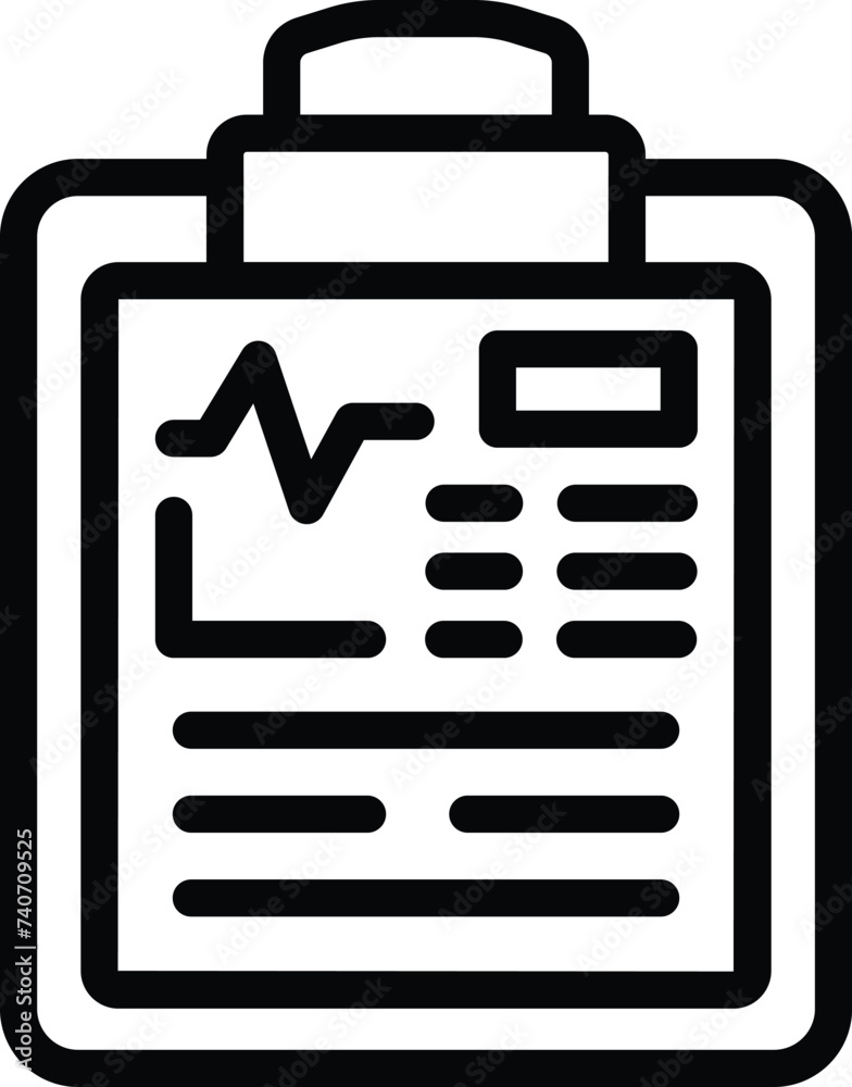 Heartrate clipboard icon outline vector. Treatment patient. Home care Heartrate clipboard icon outline vector. Treatment patient. Home care