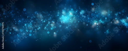 Abstract blue glowing light on dark textured background for banner design. Concept Abstract Art, Blue Glowing Light, Dark Textured Background, Banner Design