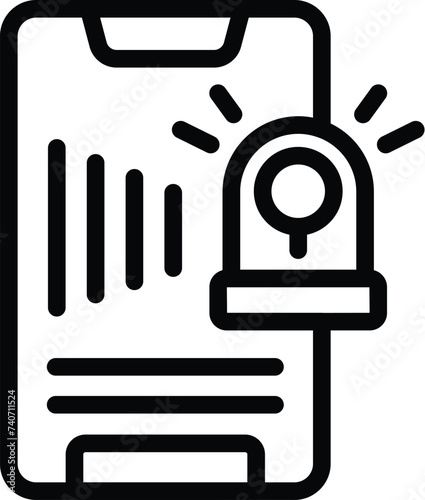 Care alarm medic help icon outline vector. Medical attention. Patient nurse
