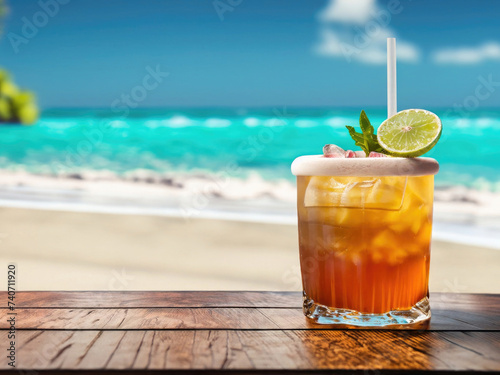 french connection  cocktail on the beach  fresh tropical drink  exotic refreshment  international cocktails