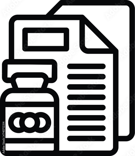 Care medical papers icon outline vector. Treatment mask. Home care health