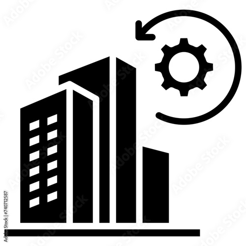 Urban Redevelopment  Icon Element For Design