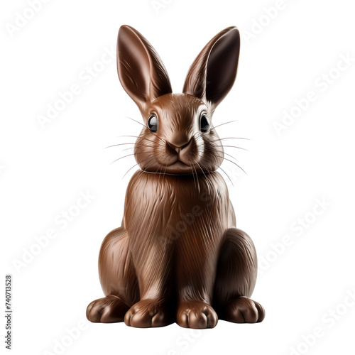Easter bunny, chocolate rabbit isolated on white transparent. PNG.  © Rawf8