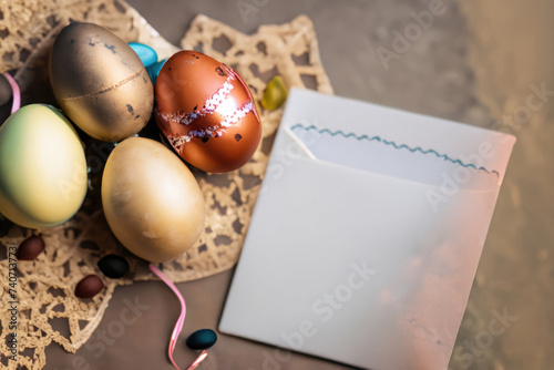 Happy easter, eggs of easter photo