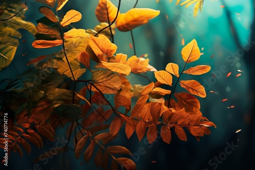 Bright banner for autumn Autumn. bright colorful leaves