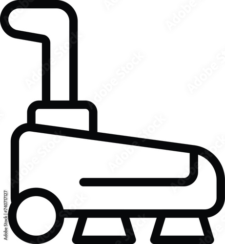 Floor cleaner machine icon outline vector. Sanitation equipment. Cleaning service staff