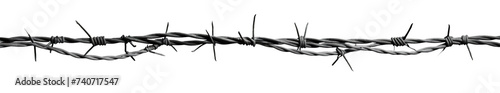 Barbed wire cut out photo