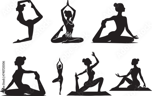 Woman Yoga icon vector illustration