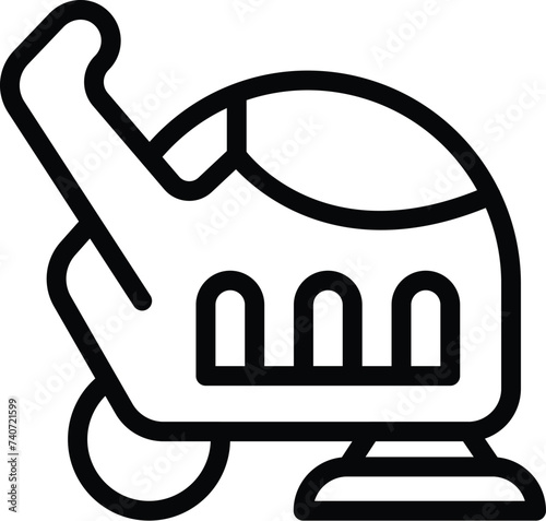 Floor sweeper icon outline vector. Indoor housekeeping. Tidying surface scrubber