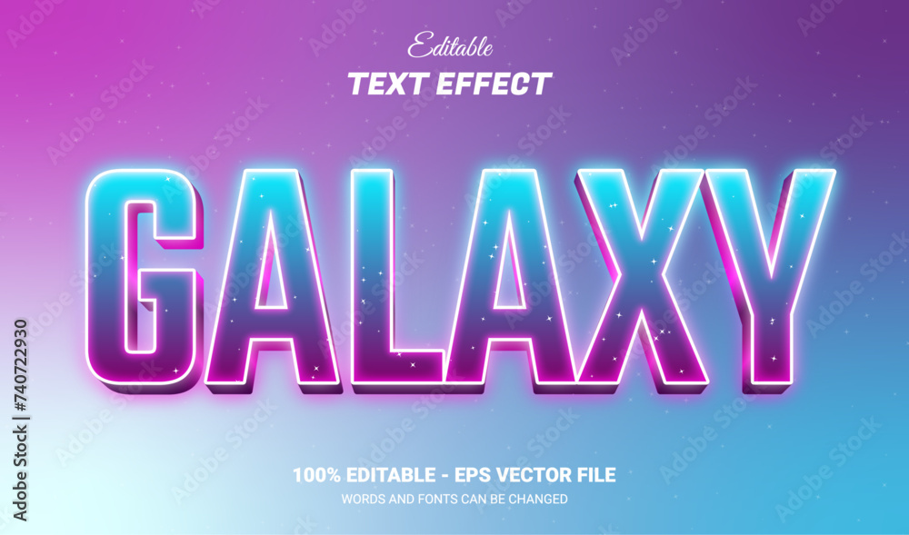 galaxy editable text effect