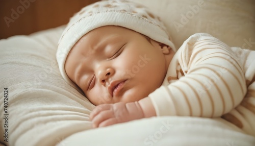 baby sleeping. Infant. smiling. cute. 