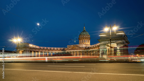 view from Nevsky Prospekt to the Kazan Cathedra in Petersburg