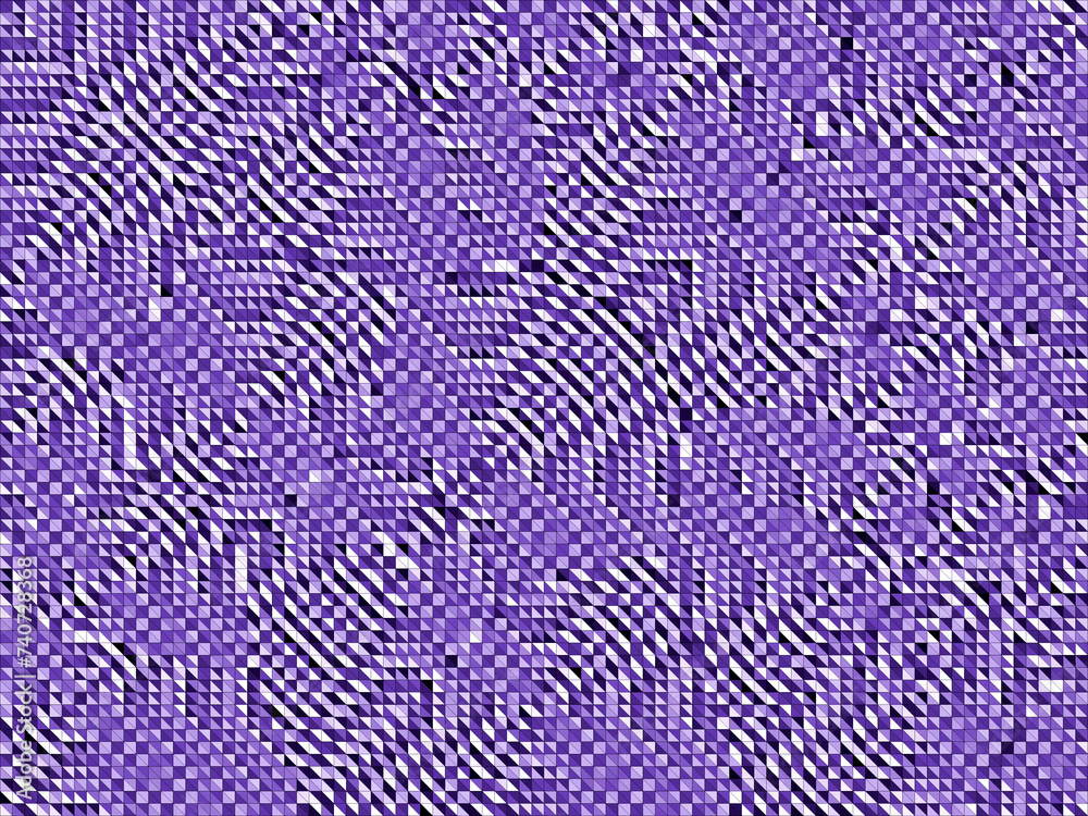 Geometryczna mozaika drobnych trójkątów w fioletowej kolorystyce. Wzór przypominjący skórę węża. Abstrakcyjne tło, tekstura - obrazy, fototapety, plakaty 