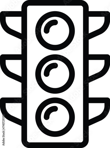 City traffic lights icon outline vector. Daily routine road. Work lifestyle