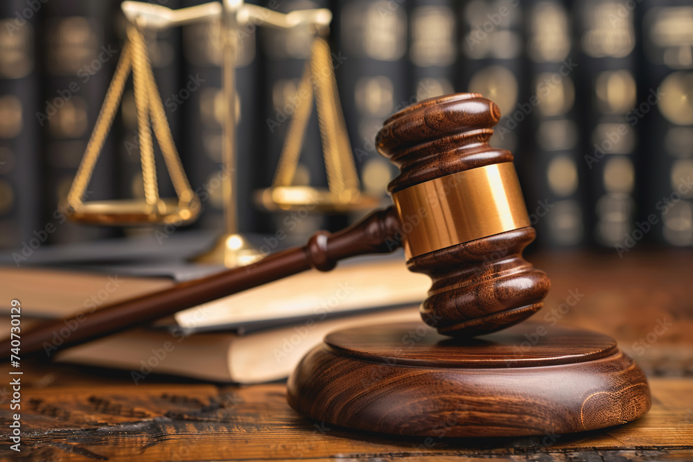 Law theme, Judge gavel, law scales, Law concept of Judiciary, Jurisprudence, and Justice. AI Law theme, Judge gavel, law scales, Law concept of Judiciary, Jurisprudence, and Justice. AI