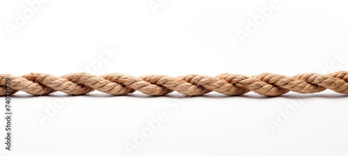 Long Frayed Rope isolated on white background